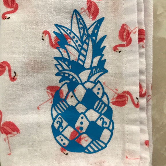 Set of 2 Cotton Napkins with Pineapple Detail - Picture 2 of 3